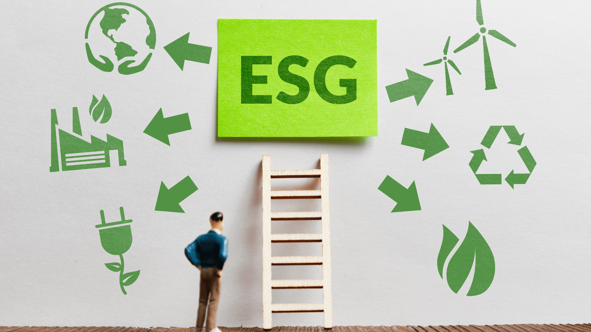 cartoon, ESG, ladder